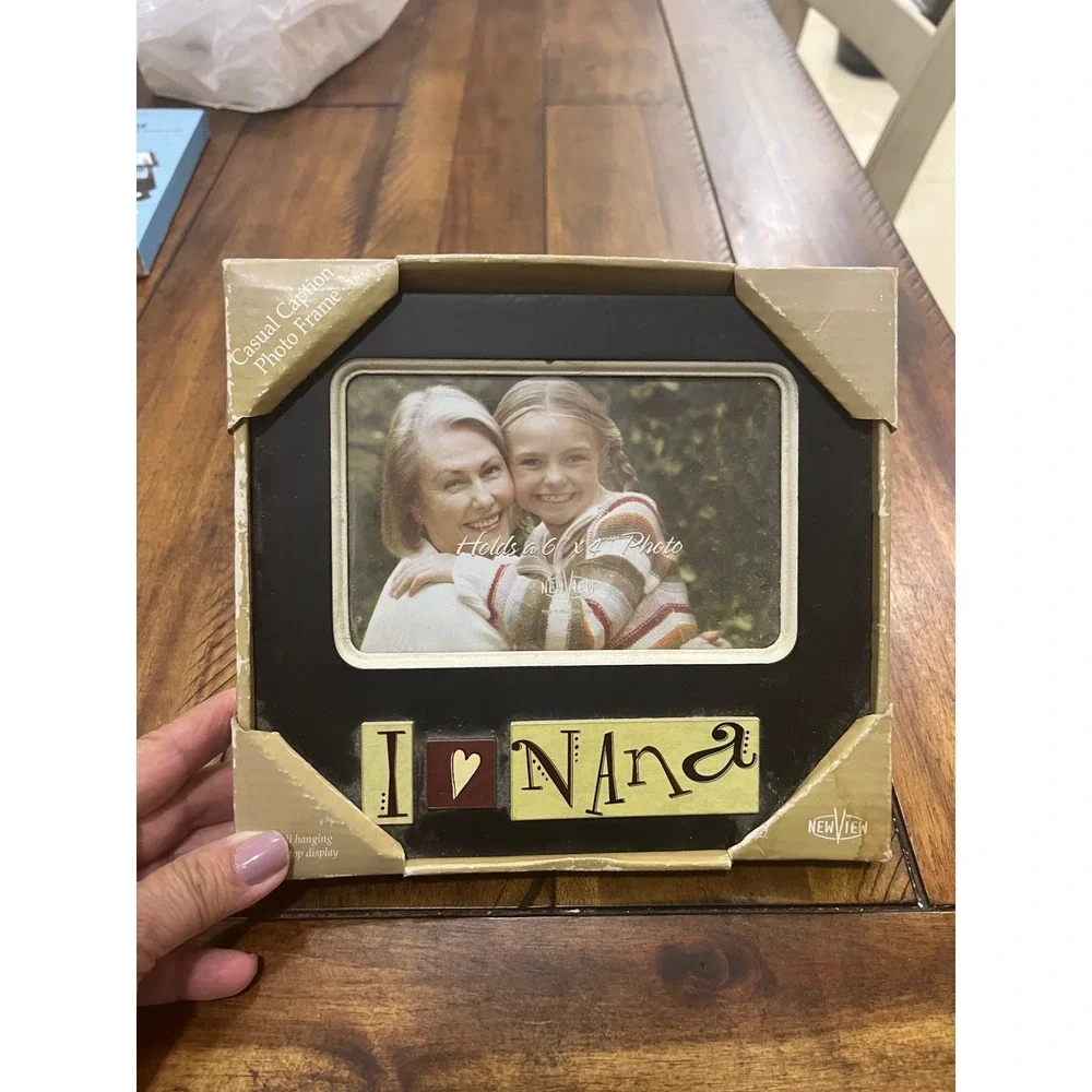 New View Photo Frame Love Nana 6x4 Black Casual Caption Tile Sentiment